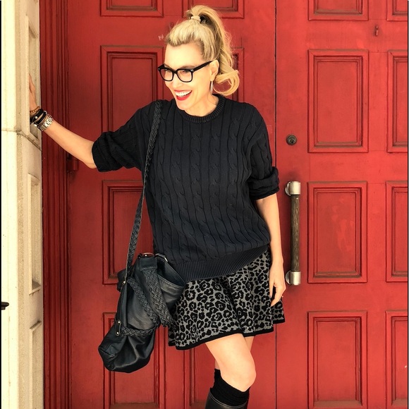 Milly Leopard Mini Skirt. Bonus Blumarine Sweater